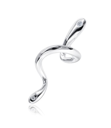 Two Headed Snake Shape Silver Ear Cuff EC-1454